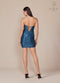 Strapless Satin Short Dress with Slit by Nox Anabel T867