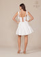 Nox Anabel White Short Sleeveless Dress with Ribbon Detail T869W