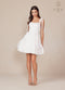 Nox Anabel White Short Sleeveless Dress with Ribbon Detail T869W