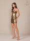 Strapless Metallic Short Dress by Nox Anabel T872