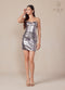 Strapless Metallic Short Dress by Nox Anabel T872