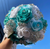 Turquoise and White-Colored Quinceañera Bouquet