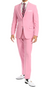 Paul Lorenzo Mens Pink Slim Fit 2 Piece Suit by Ferecci