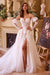 Ladivine WL017 Strapless 3D Floral Glove Bridal Gown