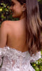 Ladivine WL020 Lace Strapless Short Bridal Dress with Gloves