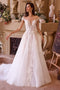 Ladivine WL038 Off-Shoulder Bridal Gown with Appliqué