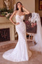 Ladivine WL040 Strapless Sweetheart Bridal Gown with Short Sleeve