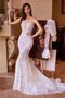 Ladivine WL042 Strapless Fitted Bridal Gown with Lace Jacket