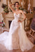 Ladivine WL044 Lace Strapless Bridal Gown with Overskirt and Lace-Up Back