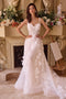 Ladivine WL045 Sleeveless Bridal Gown with 3D Floral Accents