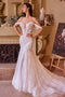 Ladivine WL051 Fitted Cold Shoulder Bridal Gown