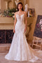 Ladivine WL051 Fitted Cold Shoulder Bridal Gown