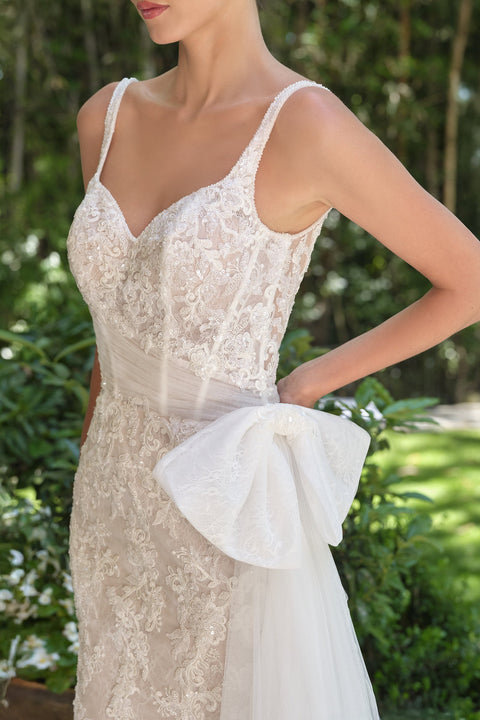 Ladivine 15735 Off-Shoulder Corset Ball Gown with Dramatic Silhouette