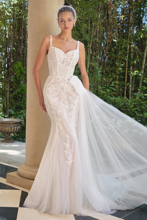 Ladivine 15735 Off-Shoulder Corset Ball Gown with Dramatic Silhouette