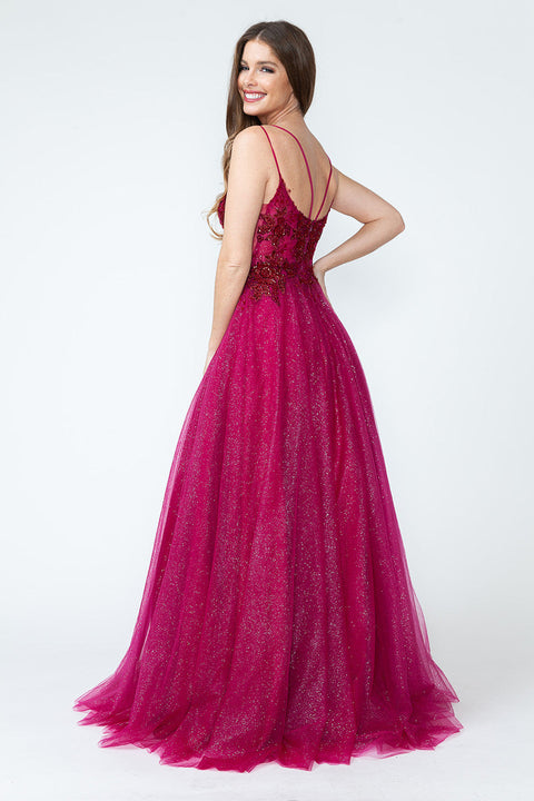 Sequin Long Beaded Formal Prom Dress Lenovia 8182