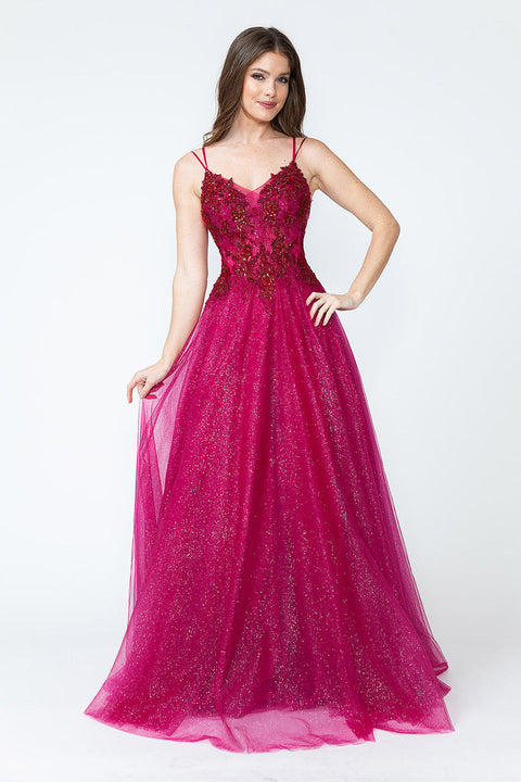 Sequin Long Beaded Formal Prom Dress Lenovia 8182