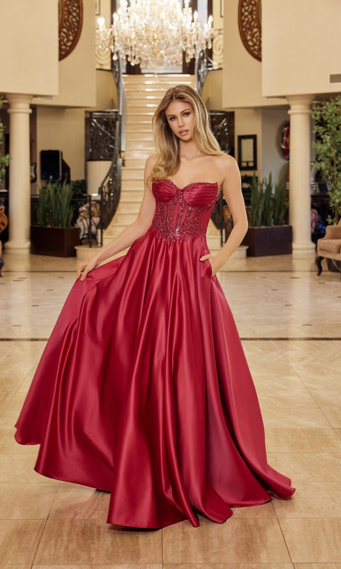 Nox Anabel Y1798 Long Prom Gown with Elegant Silhouette