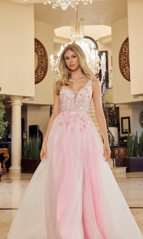 Nox Anabel Y1799 Long Prom Gown with Elegant Silhouette