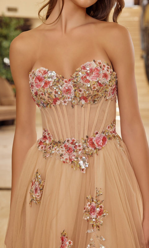 Nox Anabel Y1803 Long Prom Gown with Elegant Silhouette