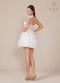 White Tiered Short Corset Dress by Nox Anabel Y858W