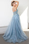 Amelia Couture TM1004 Bead Embroidered Glitter Gown