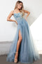 Amelia Couture TM1004 Bead Embroidered Glitter Gown