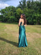 Nox Anabel Fitted Beaded Bustier Satin Gown E1044