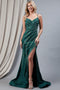 Amelia Couture 397 Long Glitter Lycra Dress with Beading