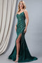 Amelia Couture 397 Long Glitter Lycra Dress with Beading