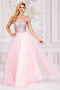 Amelia Couture 7040 Beaded Off-Shoulder Organza Gown