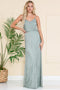 Amelia Couture IN001 Sleeveless V-Neck Gown with Beading