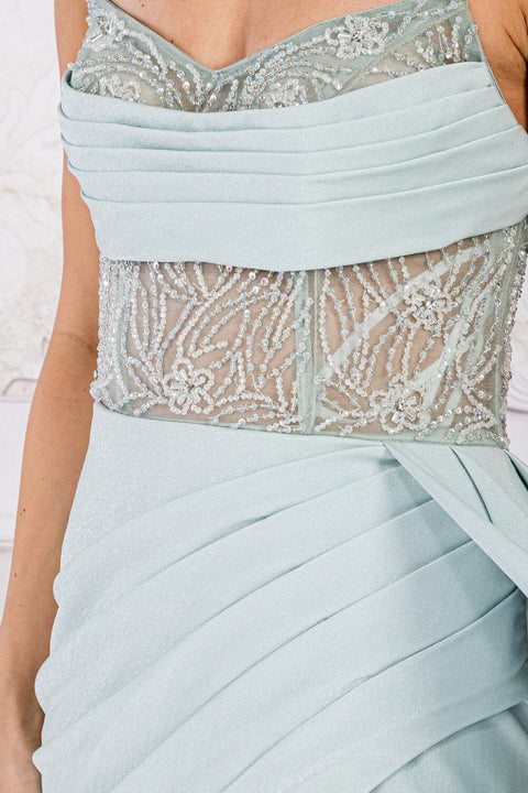 Amelia Couture TM1005 Strapless Corset Gown with Beading