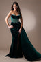 Amelia Couture 5051 Beaded Strapless Velvet Gown with Slit