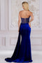 Amelia Couture 5051 Beaded Strapless Velvet Gown with Slit