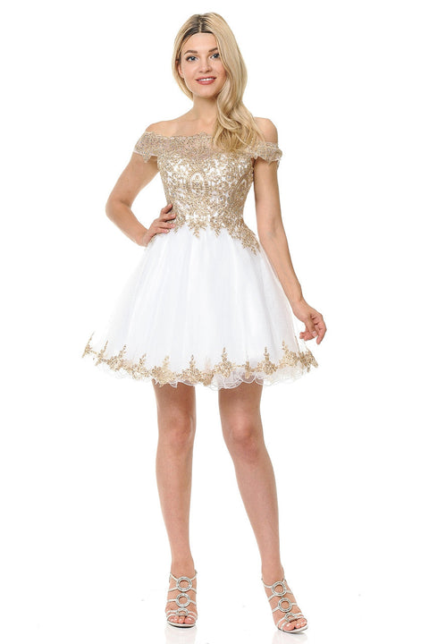 Short Homecoming Cocktail Dress Lenovia 8124