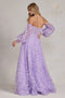 Nox Anabel Butterfly Applique Puff Sleeve Gown K1155