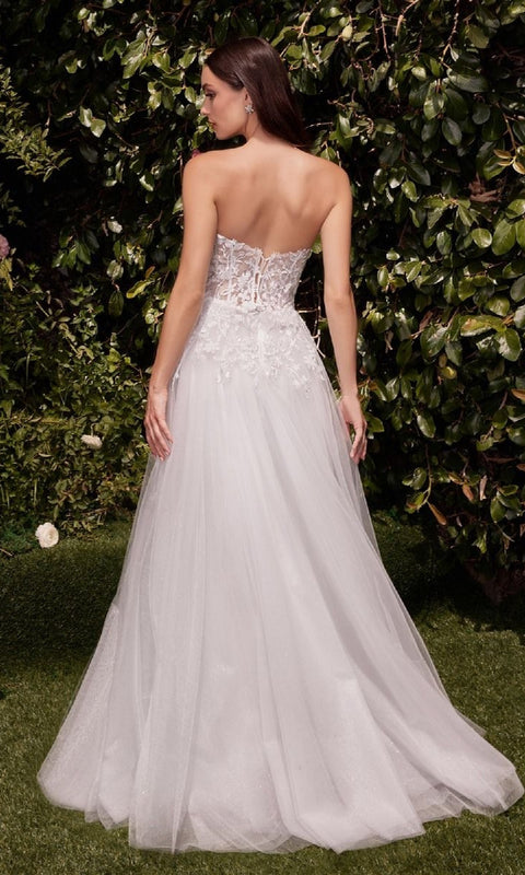 Ladivine C148W Long Bridal Gown with Timeless Elegance