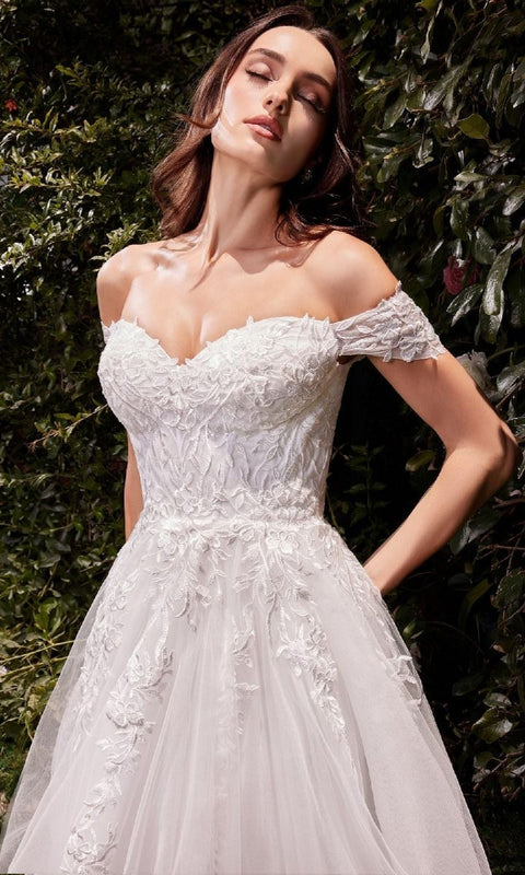 Ladivine C159W Off-White Long Wedding Gown with Timeless Elegance