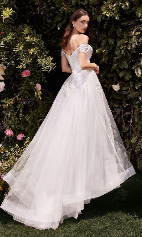 Ladivine C159W Off-White Long Wedding Gown with Timeless Elegance