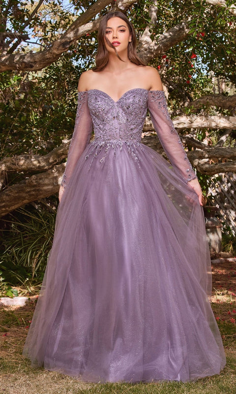 Ladivine CD0172 Long Prom Gown with Elegant Silhouette