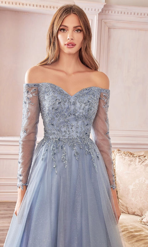 Ladivine CD0172 Long Prom Gown with Elegant Silhouette