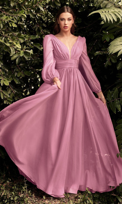 Ladivine CD0192 Long Prom Gown with Elegant Silhouette