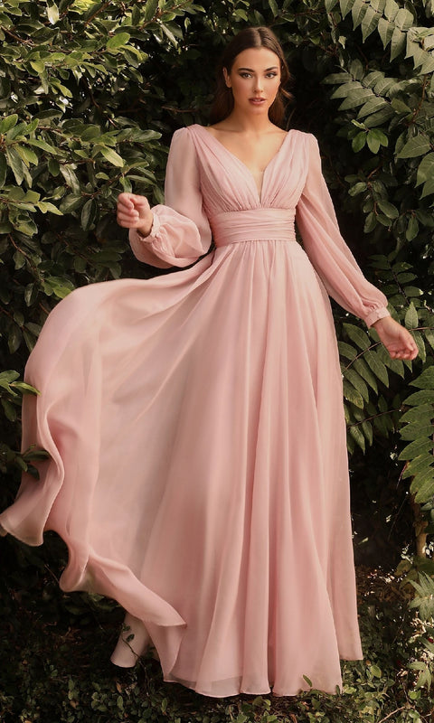 Ladivine CD0192 Long Prom Gown with Elegant Silhouette