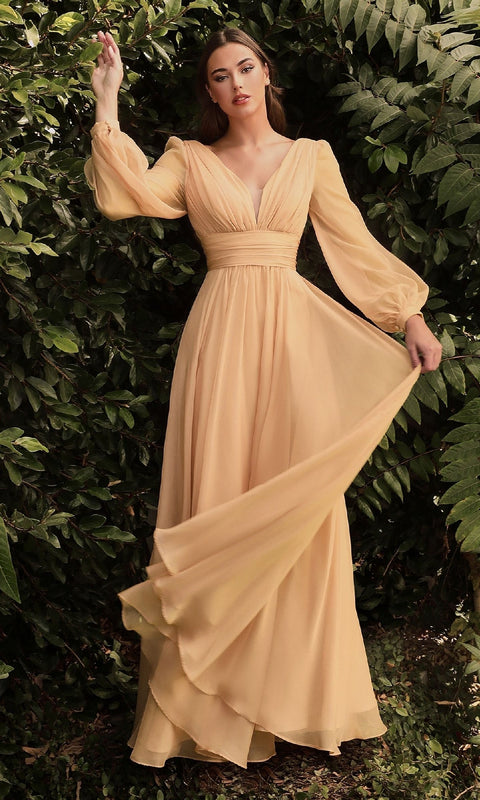 Ladivine CD0192 Long Prom Gown with Elegant Silhouette