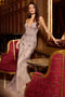 Ladivine CD795 Fitted Appliqué Sleeveless Gown