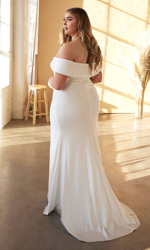 Ladivine CD930C Long Plus-Size Bridal Gown with Elegant Silhouette