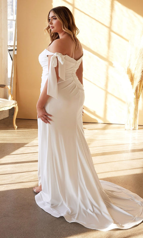 Ladivine CD944WC Long Plus-Size Bridal Gown with Elegant Silhouette