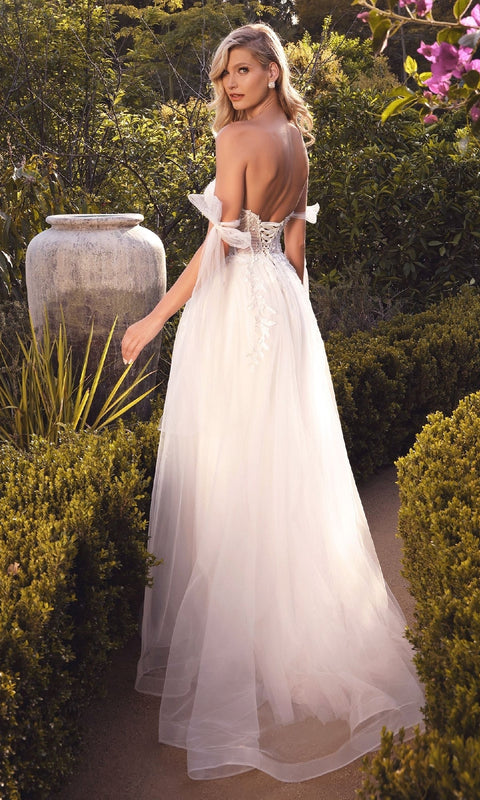 Ladivine CD964W Long Bridal Gown with Timeless Elegance
