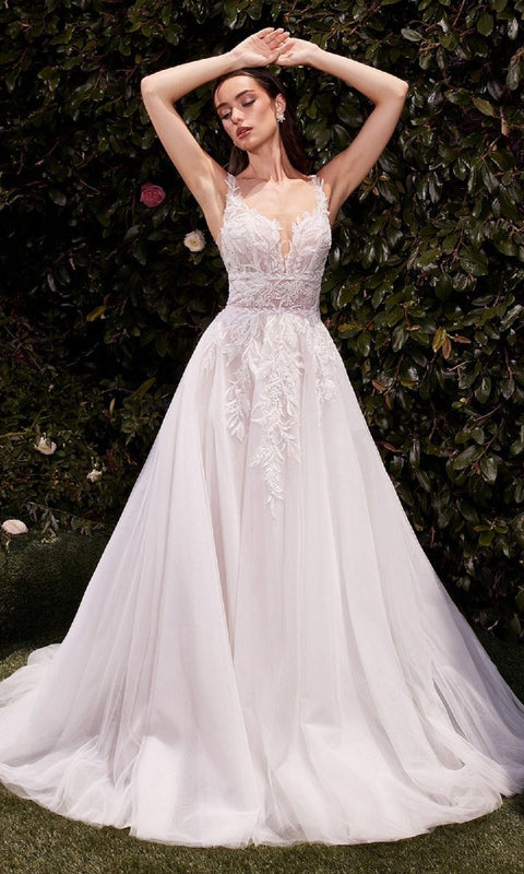 Ladivine CDS511W Long Wedding Gown with Elegant Silhouette