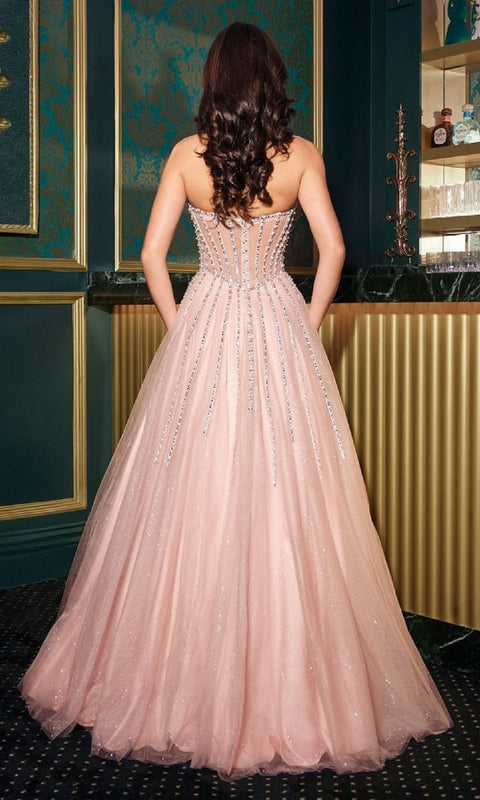 Ladivine CDS541 Long Prom Gown with Elegant Silhouette